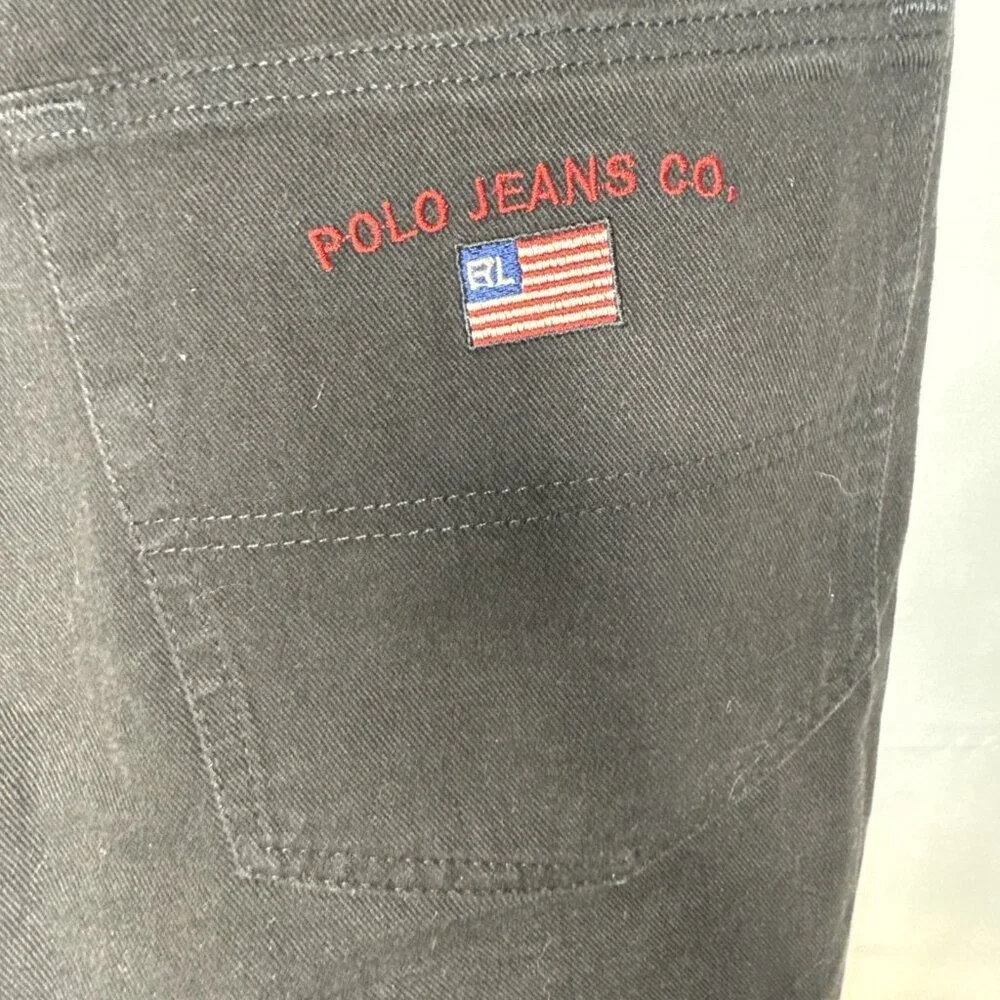 Ralph Lauren Polo Jeans Black Shorts Men's Size 40 x 12 New Embroidered Logo Y2K